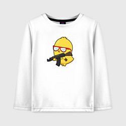 Детский лонгслив Цыпленок и автомат