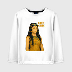 Лонгслив хлопковый детский Билли Айлиш фараон, цвет: белый