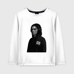 Детский лонгслив Bones в капюшоне с наушниками