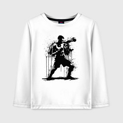 Лонгслив хлопковый детский Сила удара Дастина Порье, цвет: белый