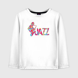 Лонгслив хлопковый детский Jazz man, цвет: белый