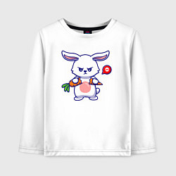 Детский лонгслив Сердитый кролик с морковкой