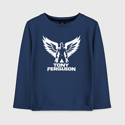 Лонгслив хлопковый детский Сила и крылья Тони Фергюсона, цвет: тёмно-синий