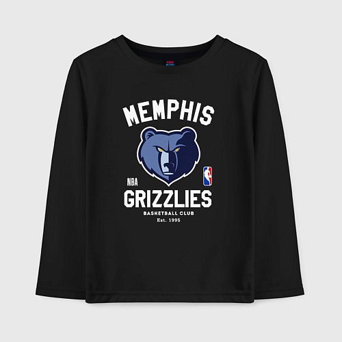 Детский лонгслив Memphis Grizzlies - NBA team / Черный – фото 1