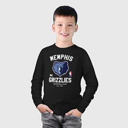 Лонгслив хлопковый детский Memphis Grizzlies - NBA team, цвет: черный — фото 2