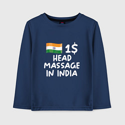 Детский лонгслив Флаг Индии: head massage in india