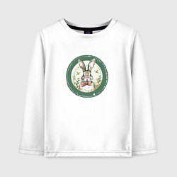 Детский лонгслив Кролик с бабочкой