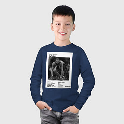 Лонгслив хлопковый детский Джон Джонс постер, цвет: тёмно-синий — фото 2