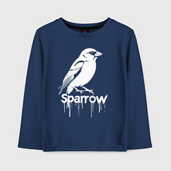Детский лонгслив Воробей в стиле граффити