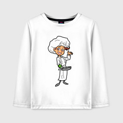 Детский лонгслив Девушка повар