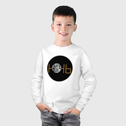 Лонгслив хлопковый детский Ночь и луна в ар деко стиле, цвет: белый — фото 2