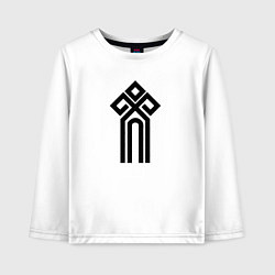 Лонгслив хлопковый детский Чур - символ, цвет: белый