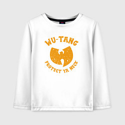 Лонгслив хлопковый детский Wu-Tang protect ya neck, цвет: белый