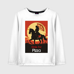 Детский лонгслив Ride for pizza