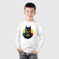 Лонгслив хлопковый детский Batman look, цвет: белый — фото 2