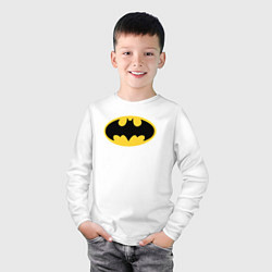 Лонгслив хлопковый детский Batman classic, цвет: белый — фото 2