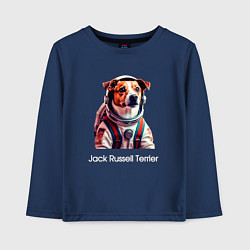 Детский лонгслив Jack Russell Terrier в скафандре