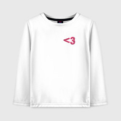 Лонгслив хлопковый детский Меньше трёх, цвет: белый