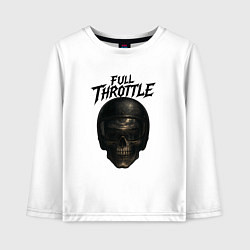 Детский лонгслив Full throttle Череп мотоциклиста