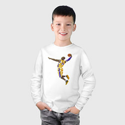 Лонгслив хлопковый детский Kobe Bryant dunker, цвет: белый — фото 2