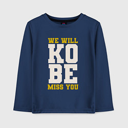 Детский лонгслив Kobe we will miss you