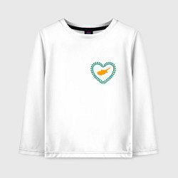 Детский лонгслив Кипр в сердечке