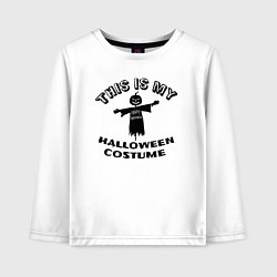 Детский лонгслив Это мой хэлоуин костюм с пугалом