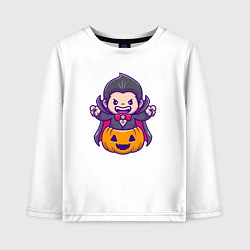 Детский лонгслив Дракула в тыкве