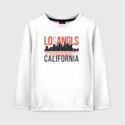 Лонгслив хлопковый детский California - Los Angeles, цвет: белый