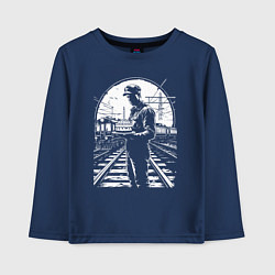 Детский лонгслив Железнодорожник с тортом