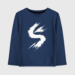 Детский лонгслив S силуэт в стиле глитч