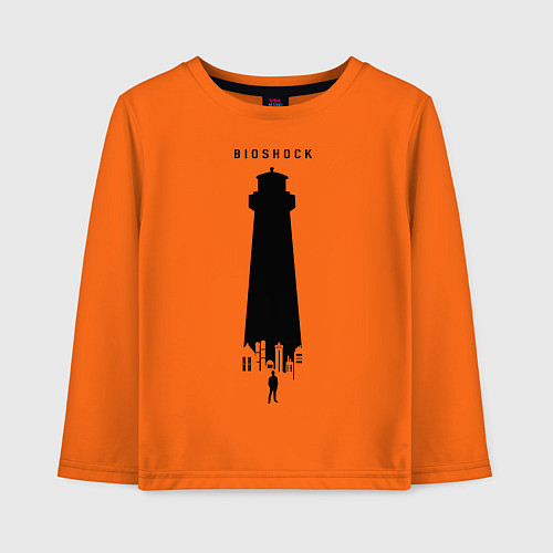 Детский лонгслив Биошок маяк / Оранжевый – фото 1