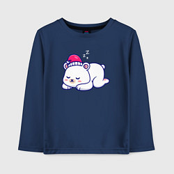 Детский лонгслив Спящий мишка