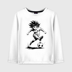 Детский лонгслив Футбольная атака аниме