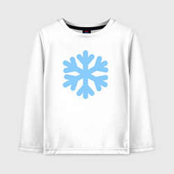 Детский лонгслив Снежинка голубая