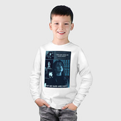 Лонгслив хлопковый детский Billie Eilish постер, цвет: белый — фото 2