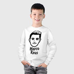 Лонгслив хлопковый детский Marco Reus, цвет: белый — фото 2