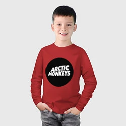 Лонгслив хлопковый детский Arctic Monkeys Round, цвет: красный — фото 2