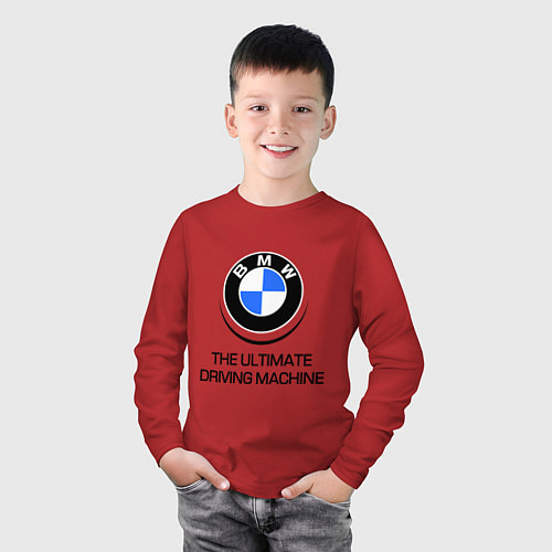 Детский лонгслив BMW Driving Machine / Красный – фото 3