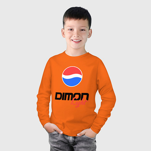 Детский лонгслив Дима Лайт / Оранжевый – фото 3
