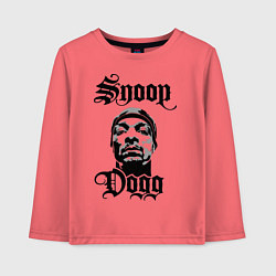 Лонгслив хлопковый детский Snoop Dogg Face, цвет: коралловый