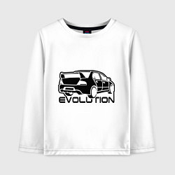 Лонгслив хлопковый детский Evolution, цвет: белый