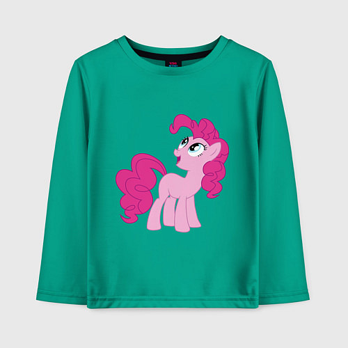 Детский лонгслив Пони Пинки Пай / Зеленый – фото 1