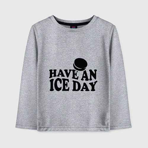 Детский лонгслив Have an ice day / Меланж – фото 1