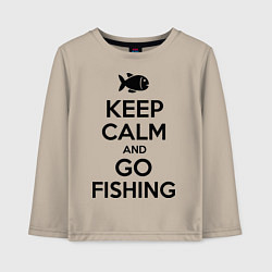 Детский лонгслив Keep Calm & Go fishing