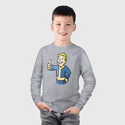 Лонгслив хлопковый детский Fallout vault boy цвета меланж — фото 2