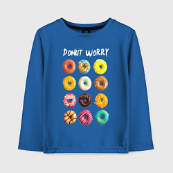 Детский лонгслив Donut Worry