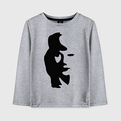 Лонгслив хлопковый детский Саксофонист или девушка, цвет: меланж