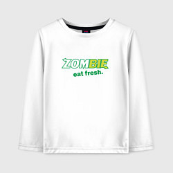 Детский лонгслив Zombie - eat fresh