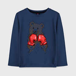 Детский лонгслив Bear Boxing